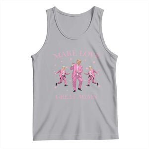 Funny Trump Valentine's Day Tank Top Make Love Great Again Pink Trump Dance TS11 Athletic Heather Print Your Wear