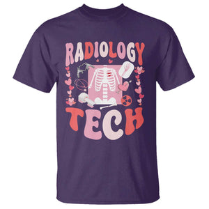 Funny Radiology Tech Valentine's Day T Shirt Rad Tech Nurse Xray Hearts TS11 Purple Print Your Wear