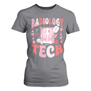 Funny Radiology Tech Valentine's Day T Shirt For Women Rad Tech Nurse Xray Hearts TS11 Charcoal Print Your Wear