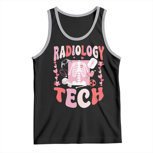 Funny Radiology Tech Valentine's Day Tank Top Rad Tech Nurse Xray Hearts TS11 Black Athletic Heather Print Your Wear