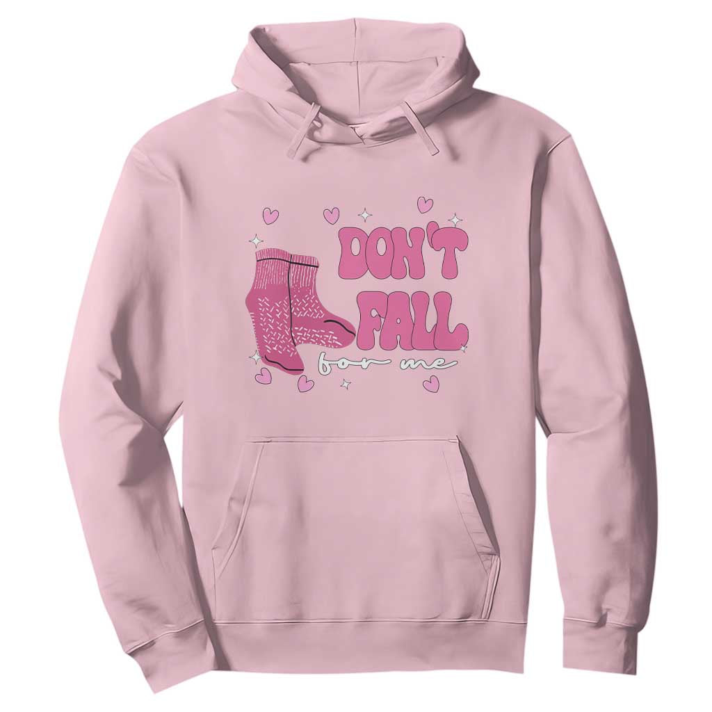 Funny Fall Physical Therapy Valentine's Day Hoodie Don't Fall For Me Fall Prevention Nurse TS11 Light Pink Print Your Wear
