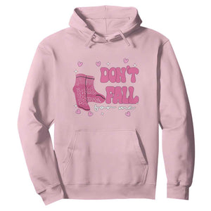 Funny Fall Physical Therapy Valentine's Day Hoodie Don't Fall For Me Fall Prevention Nurse TS11 Light Pink Print Your Wear