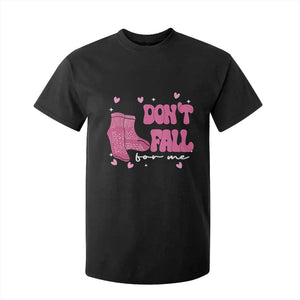 Funny Fall Physical Therapy Valentine's Day T Shirt For Kid Don't Fall For Me Fall Prevention Nurse TS11 Black Print Your Wear