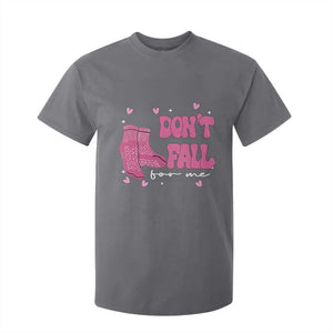 Funny Fall Physical Therapy Valentine's Day T Shirt For Kid Don't Fall For Me Fall Prevention Nurse TS11 Charcoal Print Your Wear