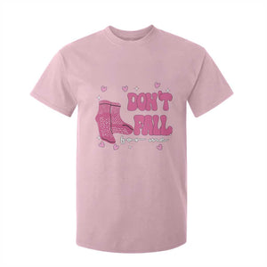 Funny Fall Physical Therapy Valentine's Day T Shirt For Kid Don't Fall For Me Fall Prevention Nurse TS11 Light Pink Print Your Wear