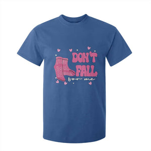 Funny Fall Physical Therapy Valentine's Day T Shirt For Kid Don't Fall For Me Fall Prevention Nurse TS11 Royal Blue Print Your Wear