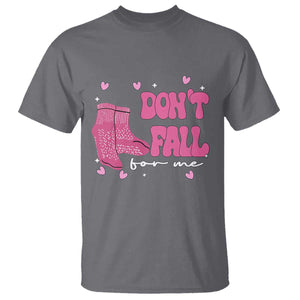 Funny Fall Physical Therapy Valentine's Day T Shirt Don't Fall For Me Fall Prevention Nurse TS11 Charcoal Print Your Wear