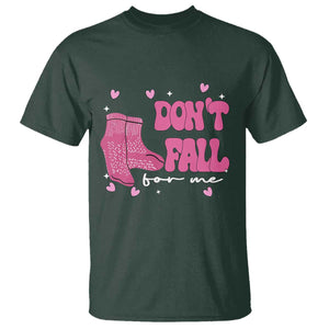 Funny Fall Physical Therapy Valentine's Day T Shirt Don't Fall For Me Fall Prevention Nurse TS11 Dark Forest Green Print Your Wear