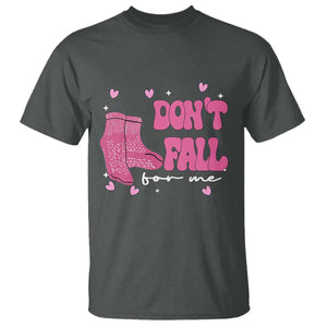 Funny Fall Physical Therapy Valentine's Day T Shirt Don't Fall For Me Fall Prevention Nurse TS11 Dark Heather Print Your Wear