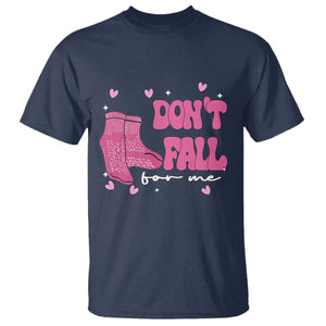 Funny Fall Physical Therapy Valentine's Day T Shirt Don't Fall For Me Fall Prevention Nurse TS11 Navy Print Your Wear