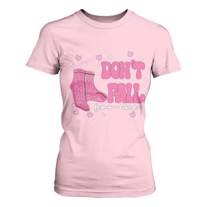 Funny Fall Physical Therapy Valentine's Day T Shirt For Women Don't Fall For Me Fall Prevention Nurse TS11 Light Pink Print Your Wear