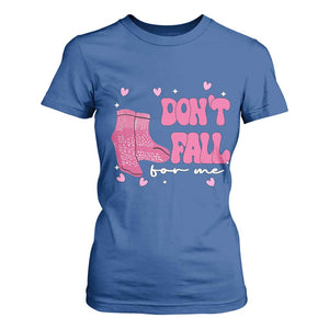 Funny Fall Physical Therapy Valentine's Day T Shirt For Women Don't Fall For Me Fall Prevention Nurse TS11 Royal Blue Print Your Wear