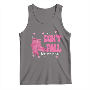 Funny Fall Physical Therapy Valentine's Day Tank Top Don't Fall For Me Fall Prevention Nurse TS11 Deep Heather Print Your Wear