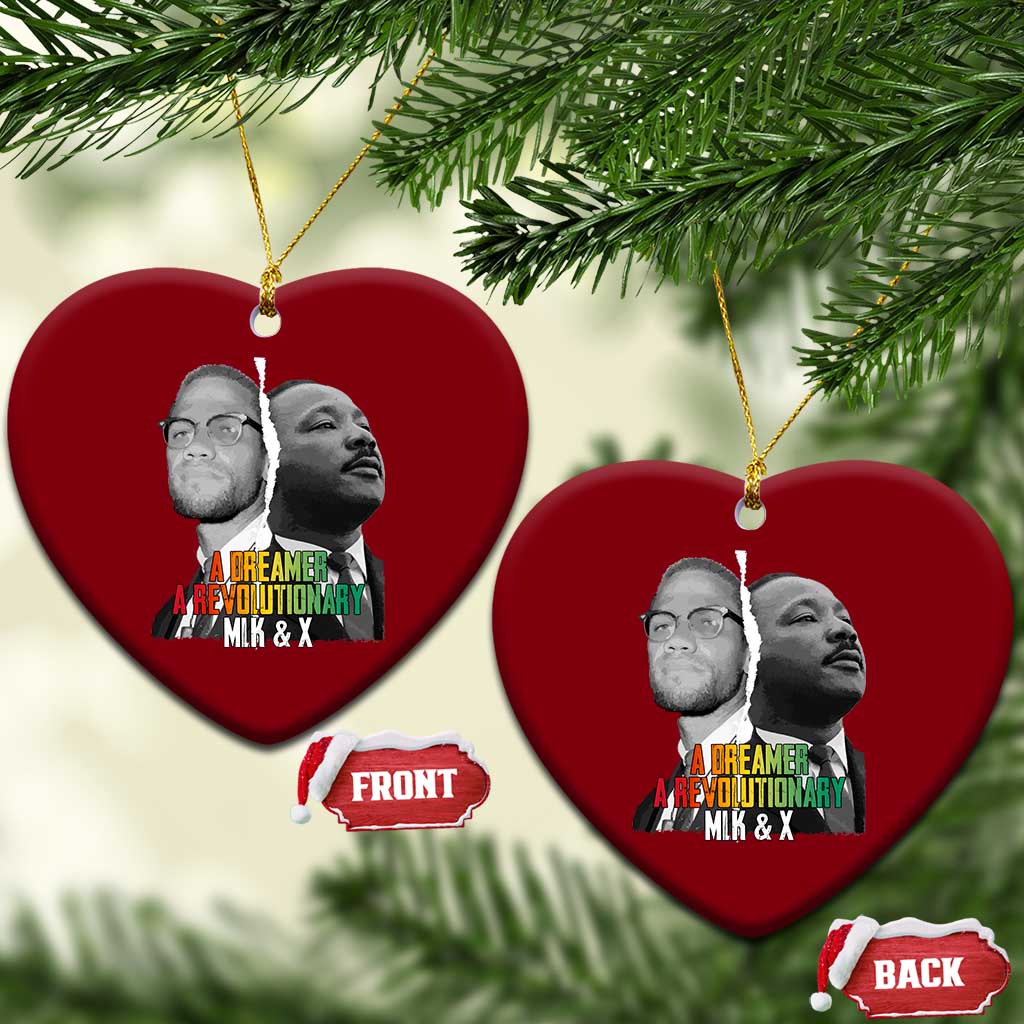 Martin Luther King Malcolm X Ceramic Ornament A Dreamer A Revolutionary Black Leaders TS11 Print Your Wear