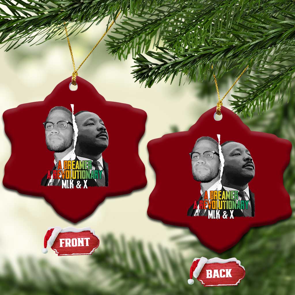 Martin Luther King Malcolm X Ceramic Ornament A Dreamer A Revolutionary Black Leaders TS11 Print Your Wear