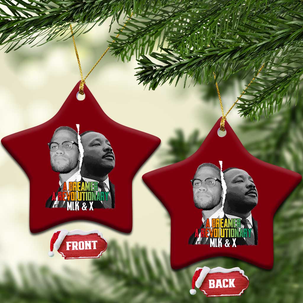 Martin Luther King Malcolm X Ceramic Ornament A Dreamer A Revolutionary Black Leaders TS11 Print Your Wear