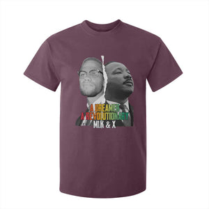 Martin Luther King Malcolm X T Shirt For Kid A Dreamer A Revolutionary Black Leaders TS11 Maroon Print Your Wear