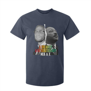 Martin Luther King Malcolm X T Shirt For Kid A Dreamer A Revolutionary Black Leaders TS11 Navy Print Your Wear