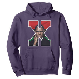 Malcolm X Black History Month Black Liberation Flag Hoodie TS11 Purple Print Your Wear
