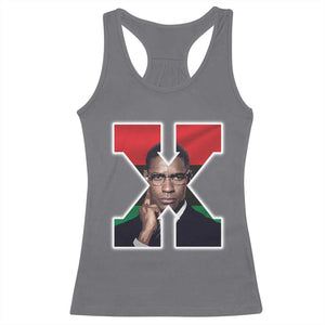 Malcolm X Black History Month Black Liberation Flag Racerback Tank Top TS11 Charcoal Print Your Wear