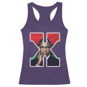 Malcolm X Black History Month Black Liberation Flag Racerback Tank Top TS11 Purple Print Your Wear