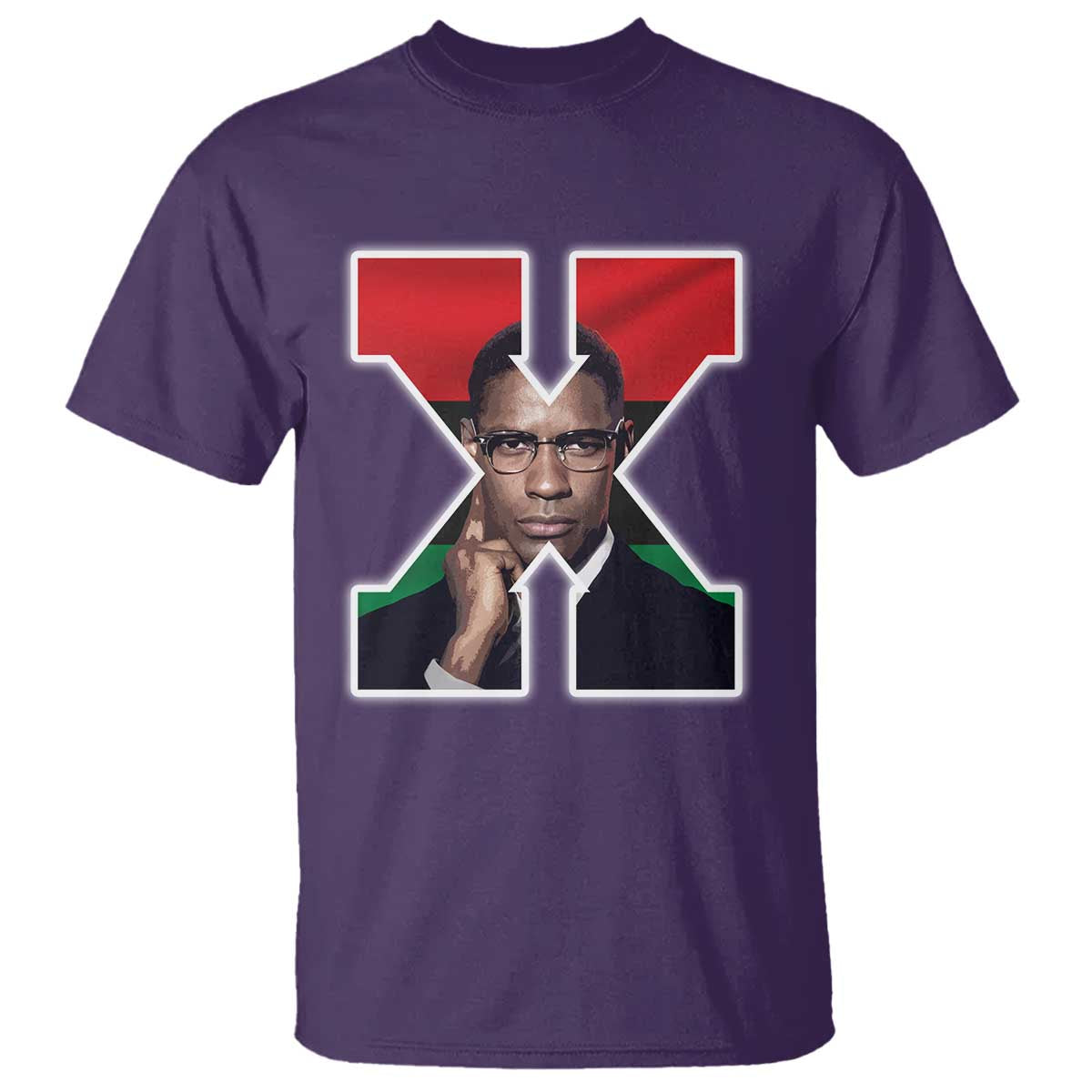 Malcolm X Black History Month Black Liberation Flag T Shirt TS11 Purple Print Your Wear