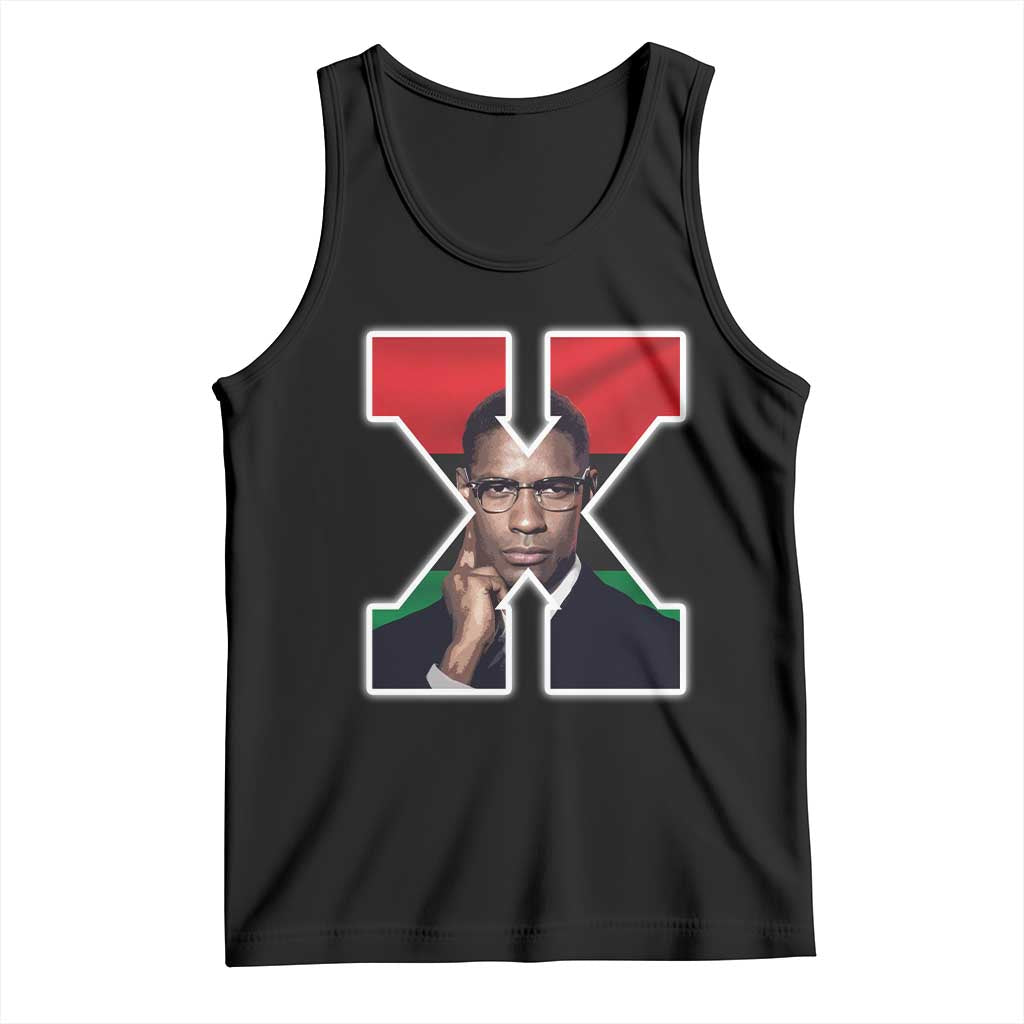 Malcolm X Black History Month Black Liberation Flag Tank Top TS11 Black Print Your Wear