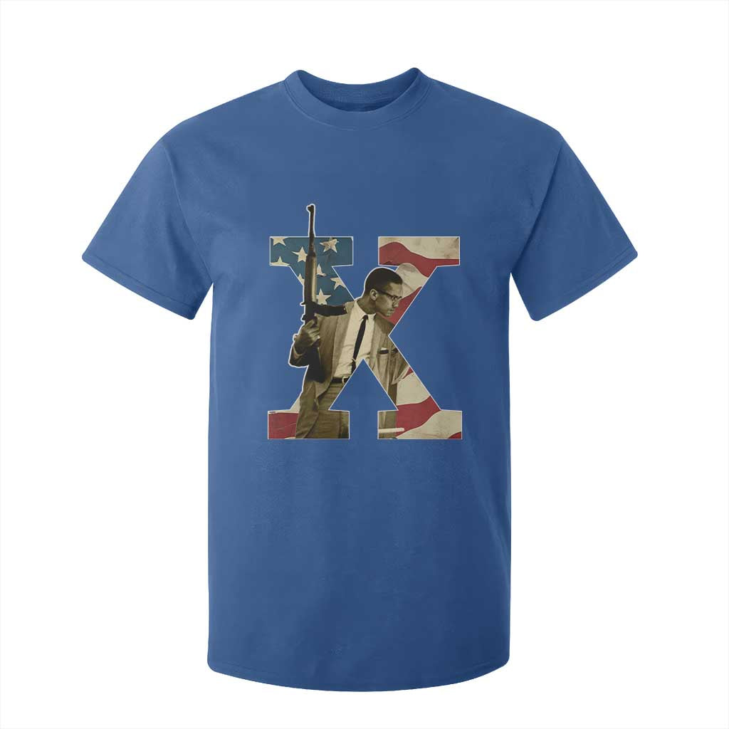 Malcolm X T Shirt For Kid Black History Leaders American Flag TS11 Royal Blue Print Your Wear