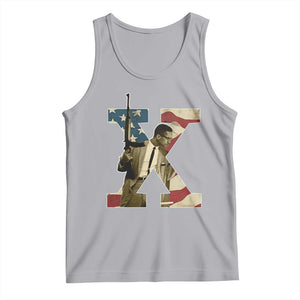 Malcolm X Tank Top Black History Leaders American Flag TS11 Athletic Heather Print Your Wear