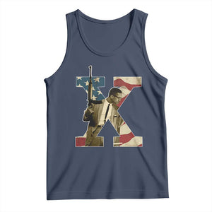 Malcolm X Tank Top Black History Leaders American Flag TS11 Navy Print Your Wear