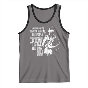Huey P.Newton Quote Tank Top People Should Not To Be Made To Serve The Laws Black History Month TS11 Deep Heather Black Print Your Wear