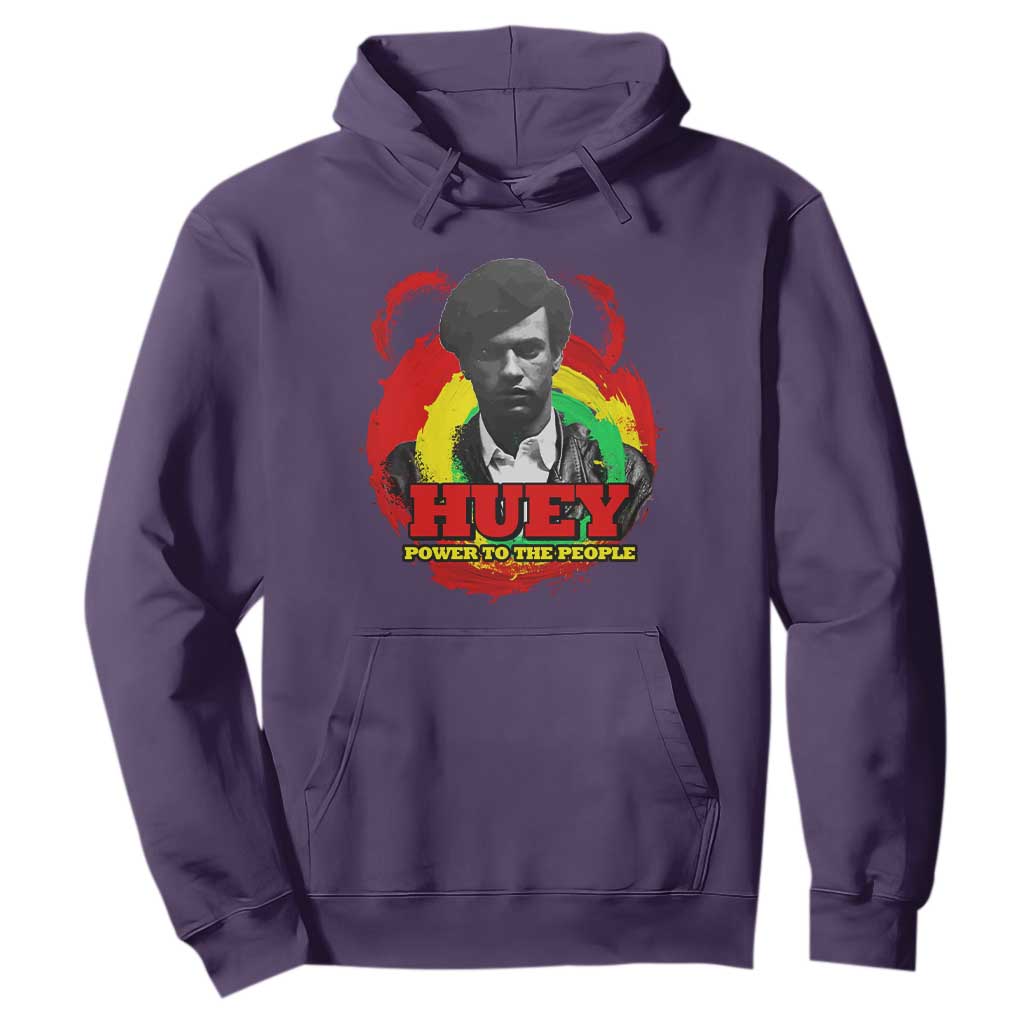 Huey P Newton Hoodie Power To The People Black History Month TS11 Purple Print Your Wear