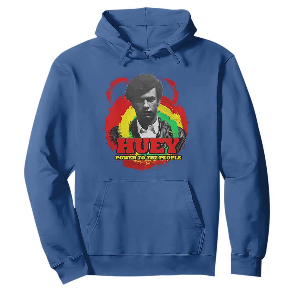 Huey P Newton Hoodie Power To The People Black History Month TS11 Royal Blue Print Your Wear