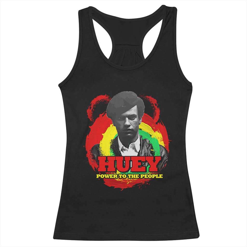 Huey P Newton Racerback Tank Top Power To The People Black History Month TS11 Black Print Your Wear
