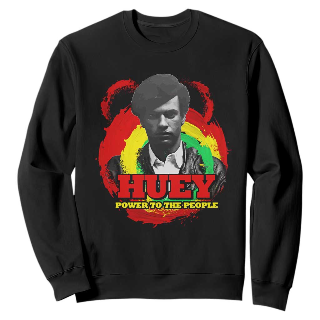 Huey P Newton Sweatshirt Power To The People Black History Month TS11 Black Print Your Wear