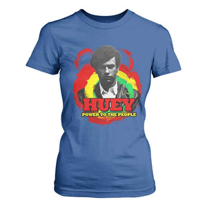 Huey P Newton T Shirt For Women Power To The People Black History Month TS11 Royal Blue Print Your Wear