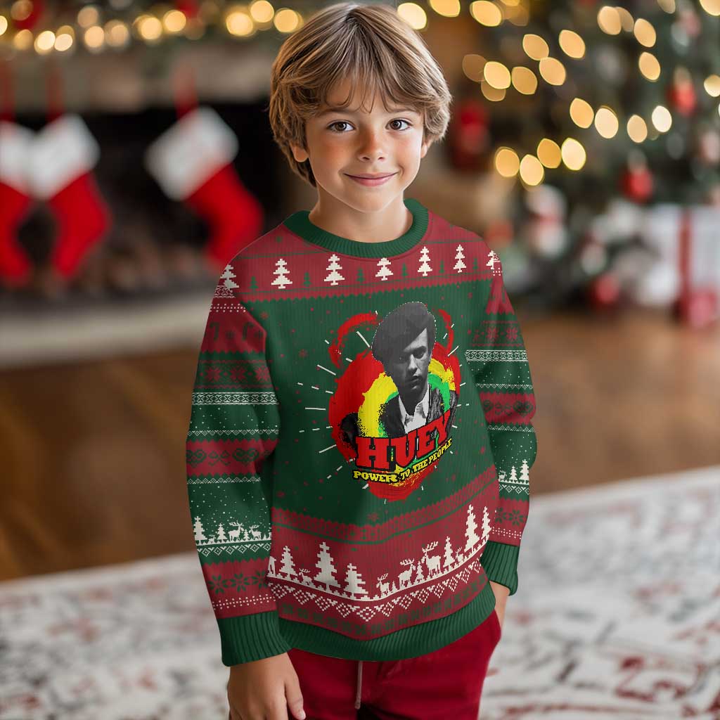 Huey P Newton Ugly Christmas Sweater Power To The People Black History Month TS11 Christmas Print Your Wear