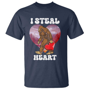 Funny Bigfoot Valentine's Day I Steal Heart T Shirt TS11 Navy Print Your Wear
