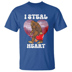 Funny Bigfoot Valentine's Day I Steal Heart T Shirt TS11 Royal Blue Print Your Wear