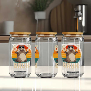 Funny Groundhog 67 Glass Can Six Seven Bruh Retro Vintage Woodchuck Day TS11 Print Your Wear