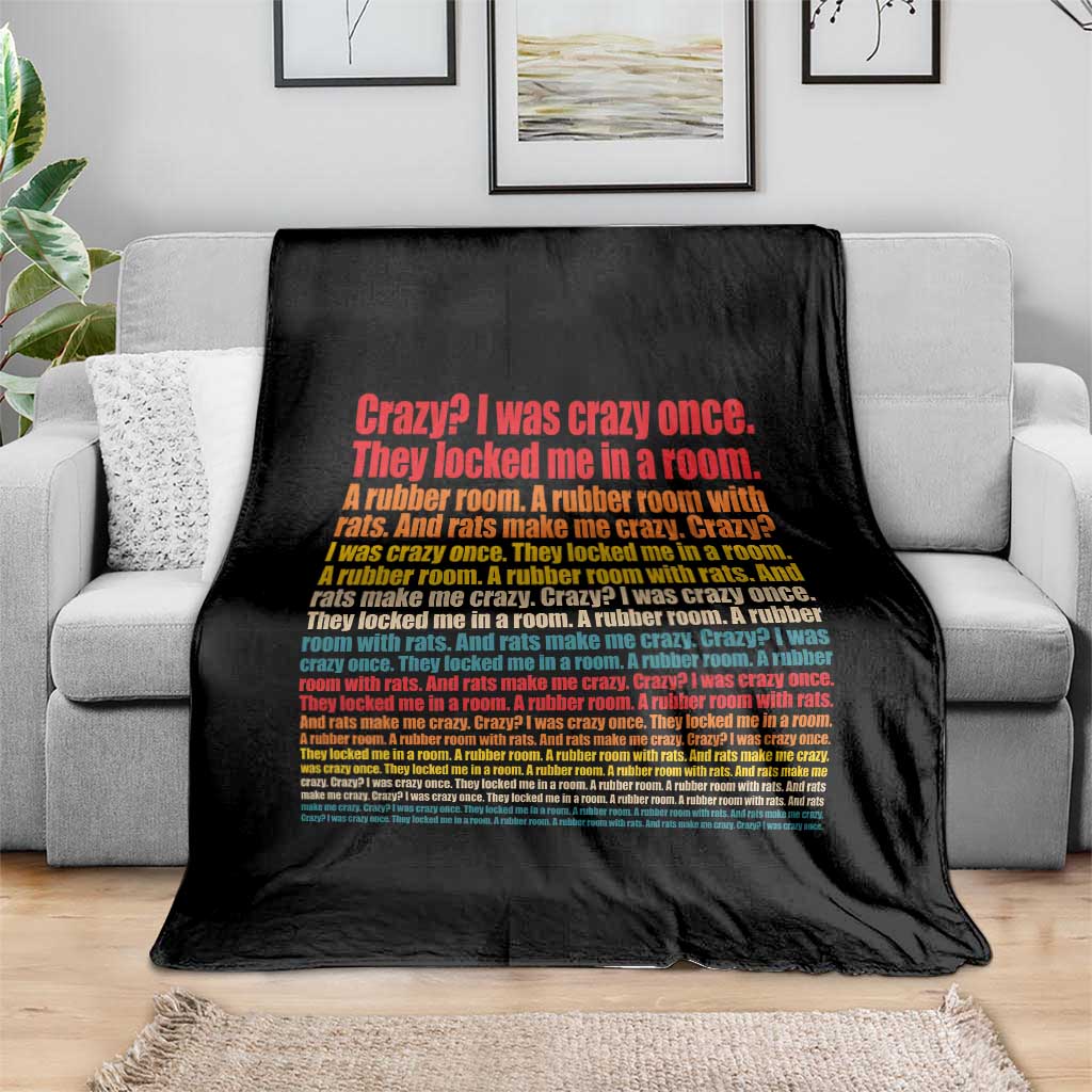 Funny Crazy I Was Crazy Once Meme Throw Blanket TS11 Print Your Wear