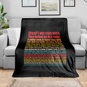 Funny Crazy I Was Crazy Once Meme Throw Blanket TS11 Print Your Wear