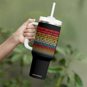 Funny Crazy I Was Crazy Once Meme Tumbler With Handle TS11 Print Your Wear