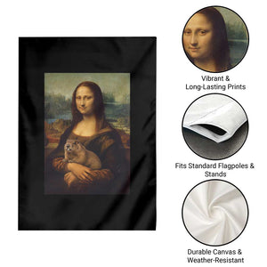 Mona Lisa Holding Groundhog Parody Painting Garden Flag Funny Groundhog Day TS11 Print Your Wear
