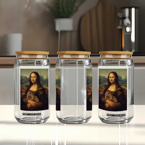 Mona Lisa Holding Groundhog Parody Painting Glass Can Funny Groundhog Day TS11 Print Your Wear