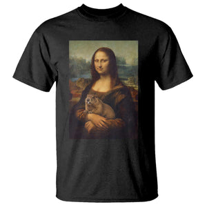 Mona Lisa Holding Groundhog Parody Painting T Shirt Funny Groundhog Day TS11 Black Print Your Wear
