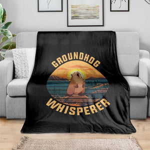 Funny Groundhog Whisperer Throw Blanket Screaming Woodchuck Mountain Forest TS11 Print Your Wear