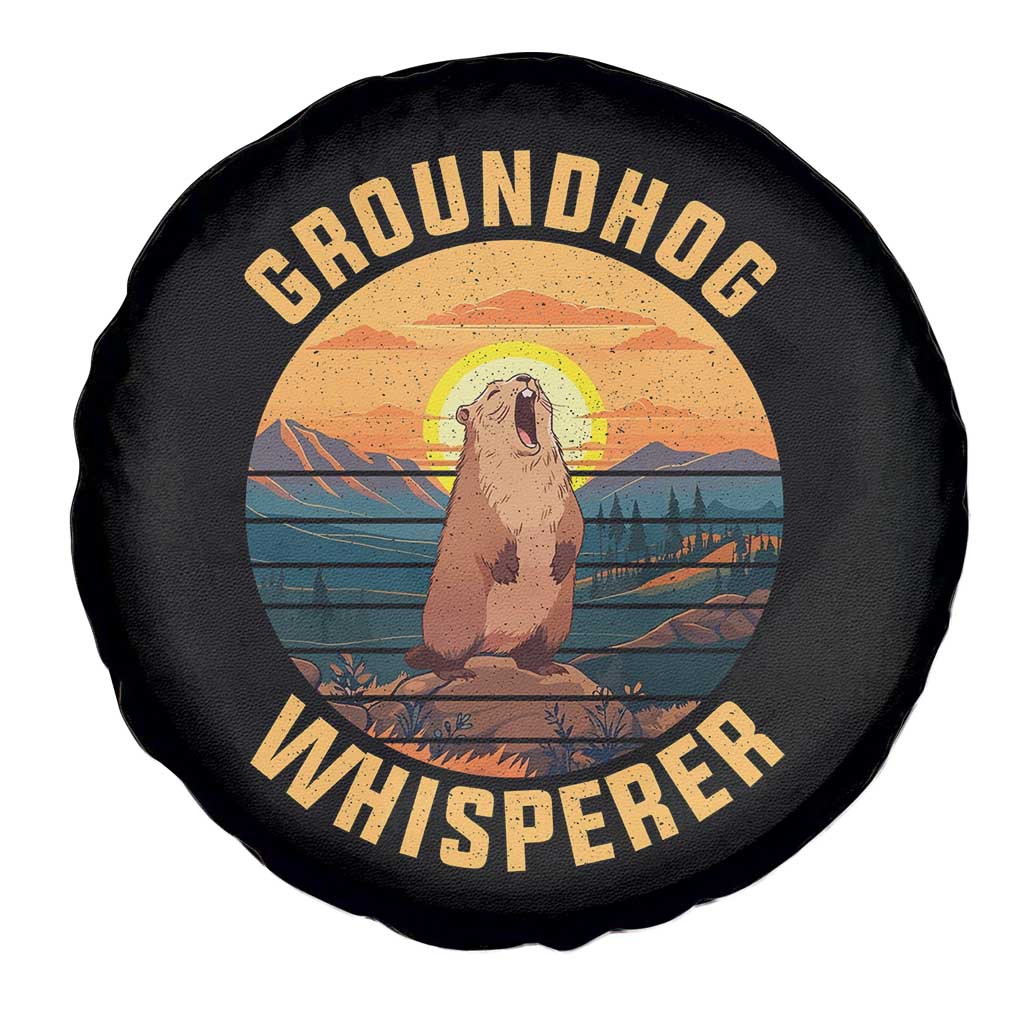 Funny Groundhog Whisperer Spare Tire Cover Screaming Woodchuck Mountain Forest TS11 Print Your Wear