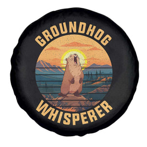 Funny Groundhog Whisperer Spare Tire Cover Screaming Woodchuck Mountain Forest TS11 Print Your Wear