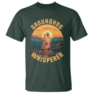 Funny Groundhog Whisperer T Shirt Screaming Woodchuck Mountain Forest TS11 Dark Forest Green Print Your Wear